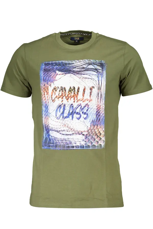 Cavalli Class CAVALLI CLASS зелена тениска с къс ръкав
