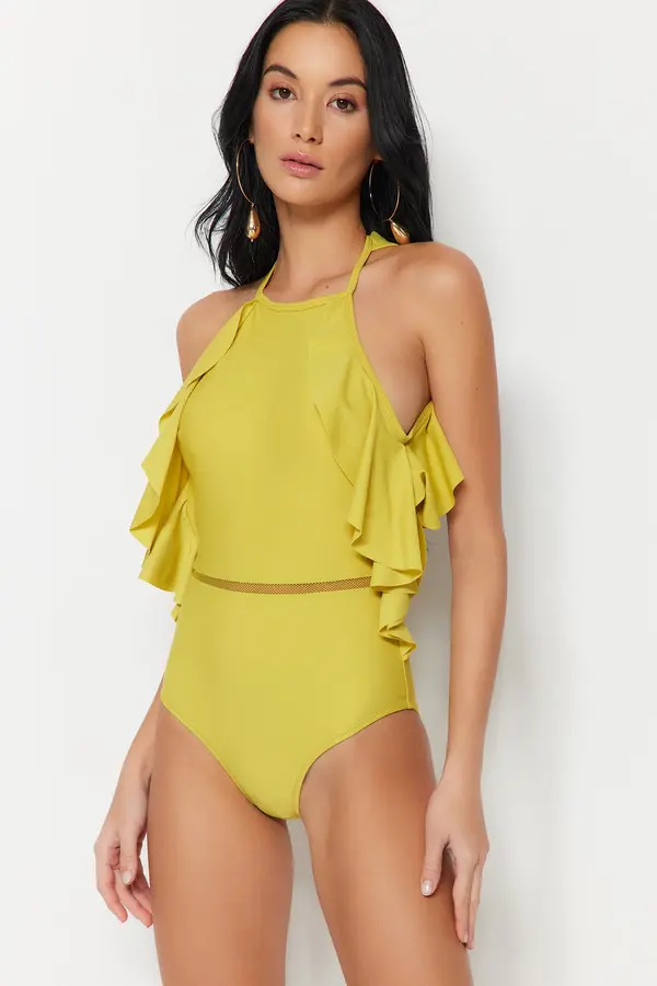 Trendyol Цели бански Trendyol Frill Detailed