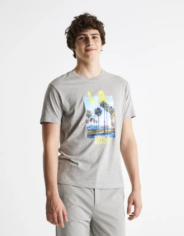 Celio Celio Cesouth L.A. Cotton T-Shirt - Men's