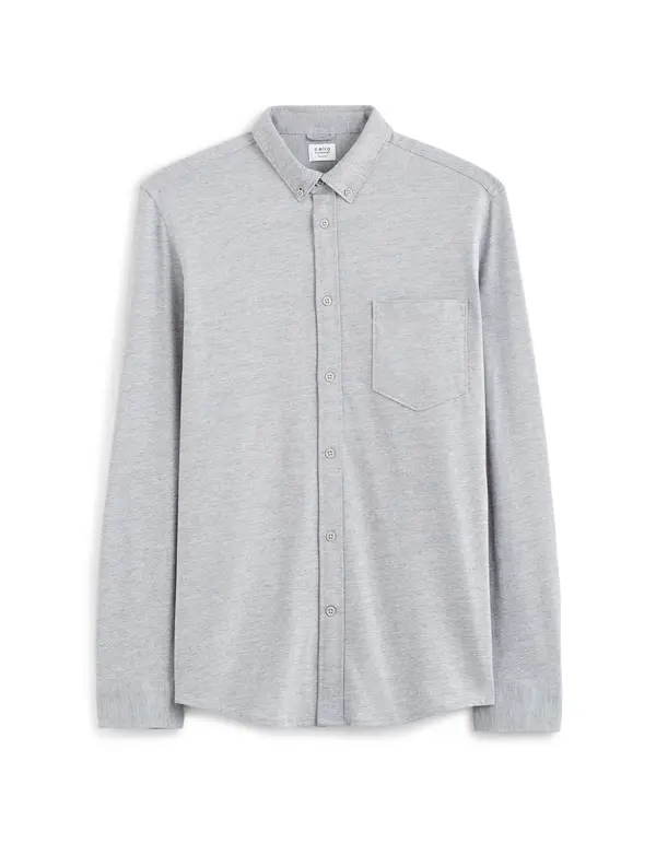 Celio Celio Cotton Pique Shirt Bapik - Mens