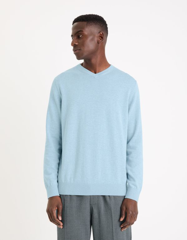 Celio Celio Cotton Sweater Decotonv - Mens