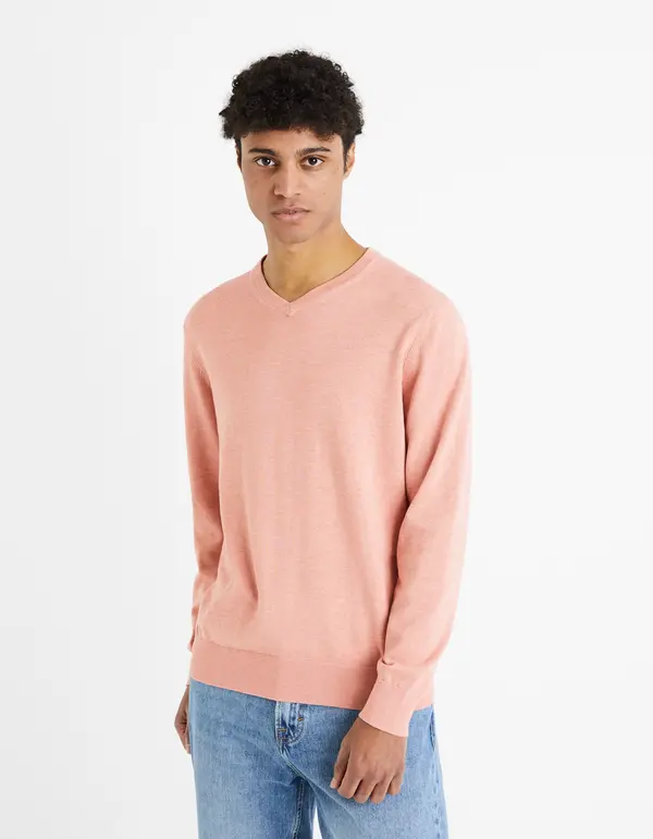 Celio Celio Cotton Sweater Decotonv - Mens