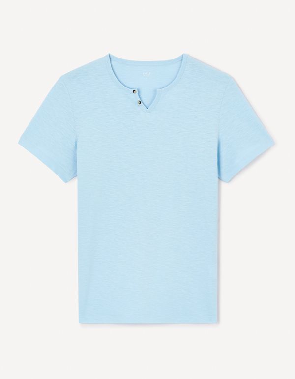 Celio Celio Cotton T-shirt Jenecko - Men's
