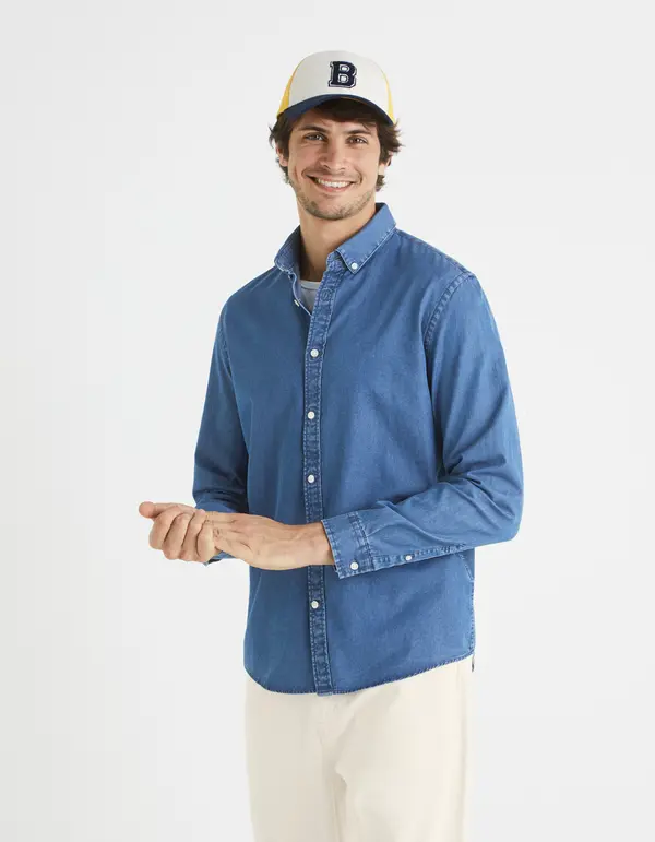 Celio Celio Denim Shirt Baden - Mens