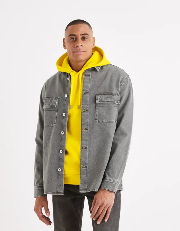 Celio Celio Denim Shirt Battery - Mens