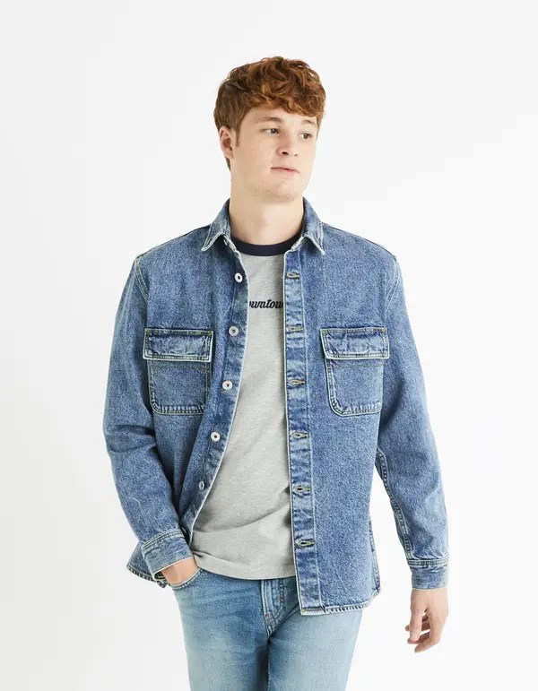 Celio Celio Denim Shirt Battery - Mens