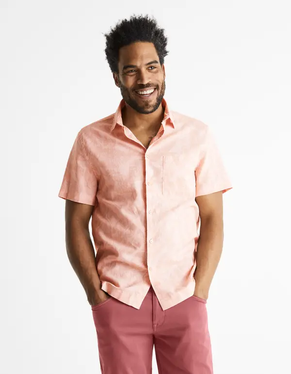 Celio Celio Linen Shirt Baovera - Mens