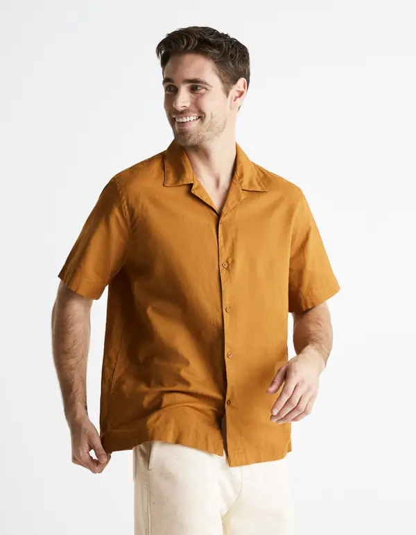 Celio Celio Linen Shirt Basurf - Mens