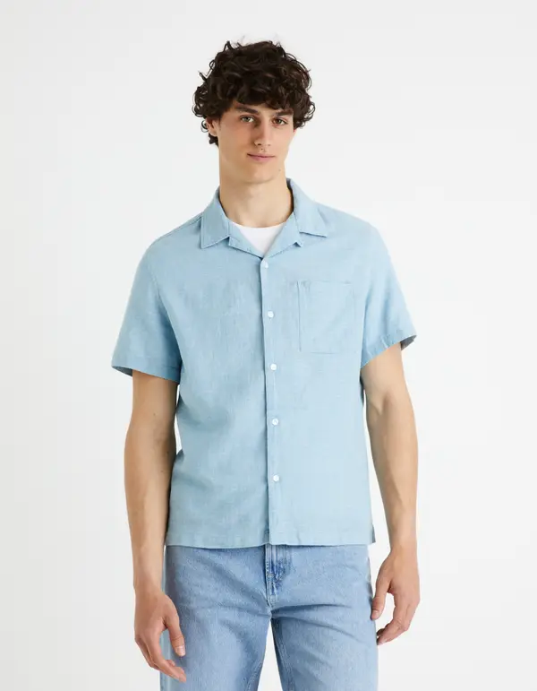 Celio Celio Linen Shirt Fatext - Men's