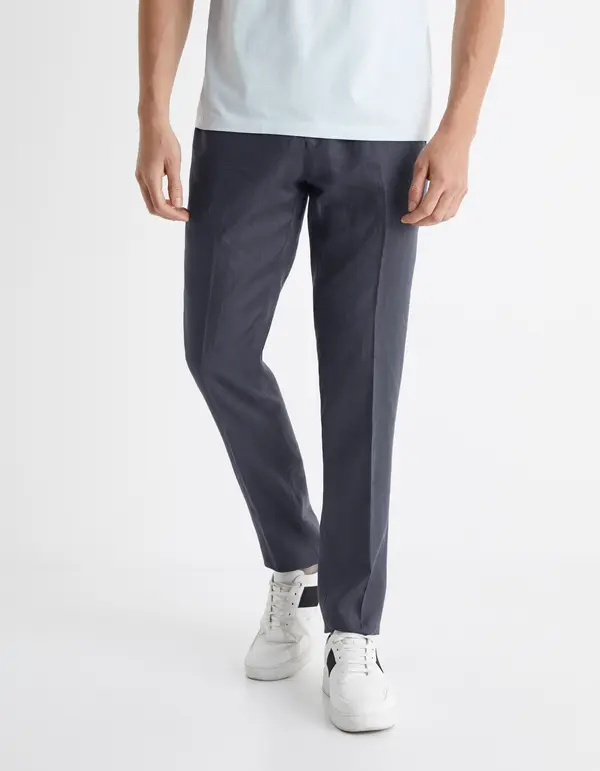 Celio Celio Linen Suit Trousers - Mens