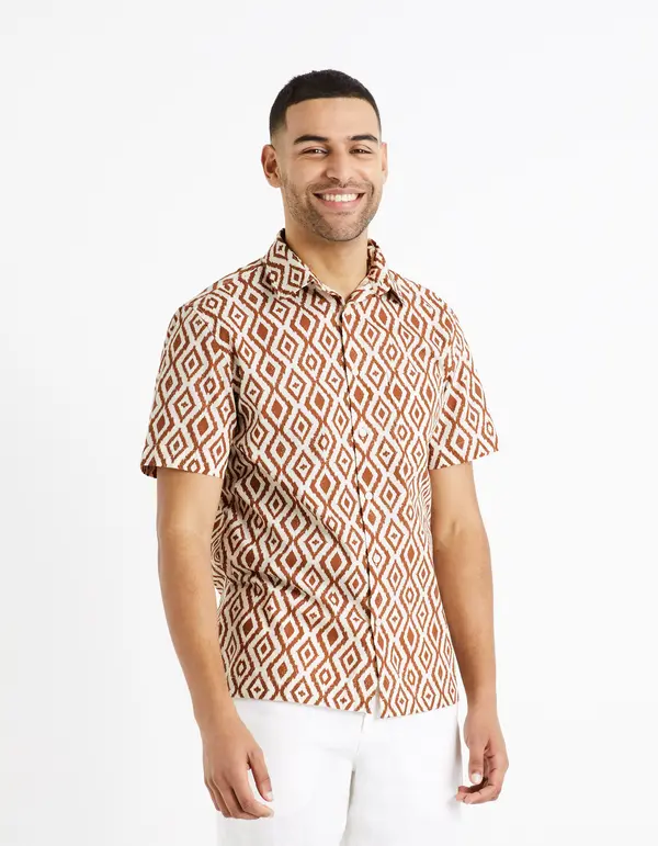 Celio Celio Patterned Shirt Daprinta - Men's