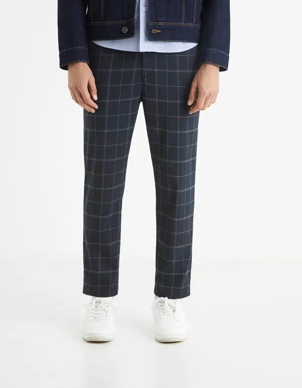 Celio Celio Plaid 24h Trousers - Mens