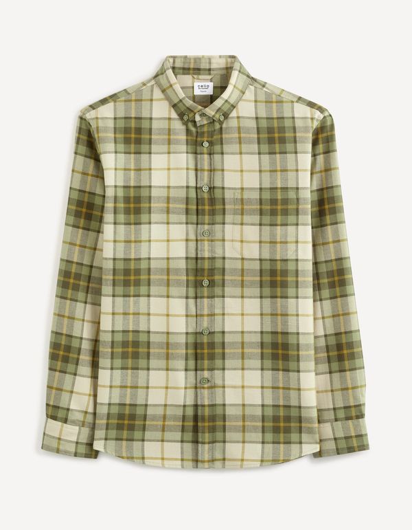 Celio Celio Plaid Cotton Shirt - Men
