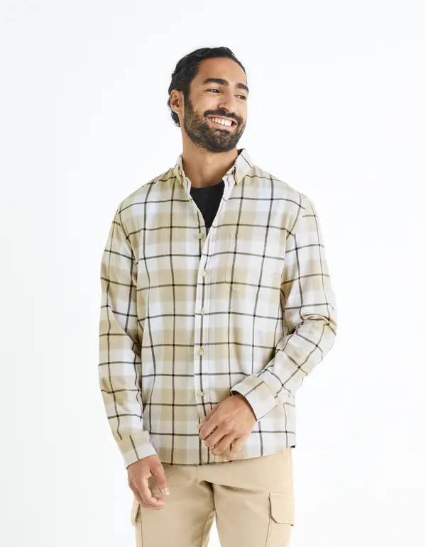 Celio Celio Plaid Shirt 100% Cotton - Mens