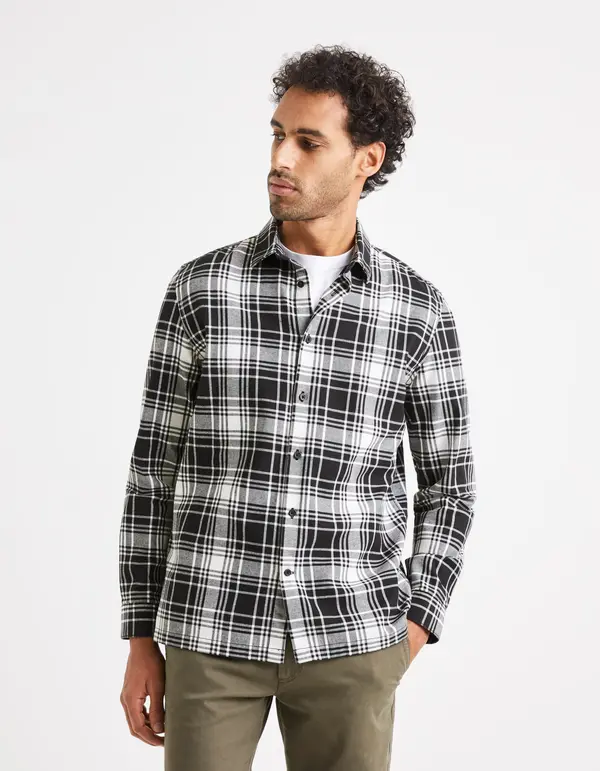 Celio Celio Plaid Shirt Babene - Men's
