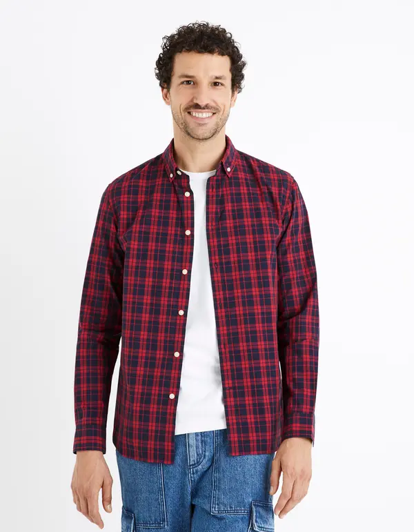 Celio Celio Plaid Shirt Canew - Men's