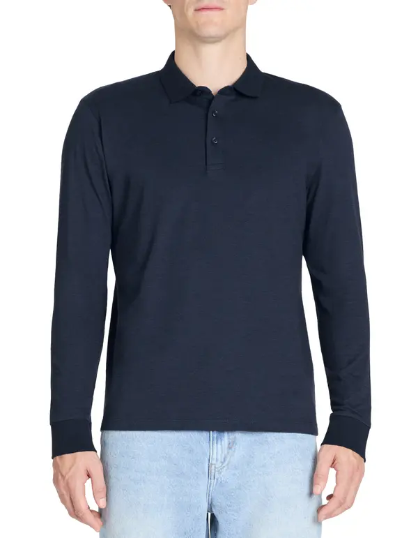 Celio Celio Polo Jebille Long Sleeve T-Shirt - Mens
