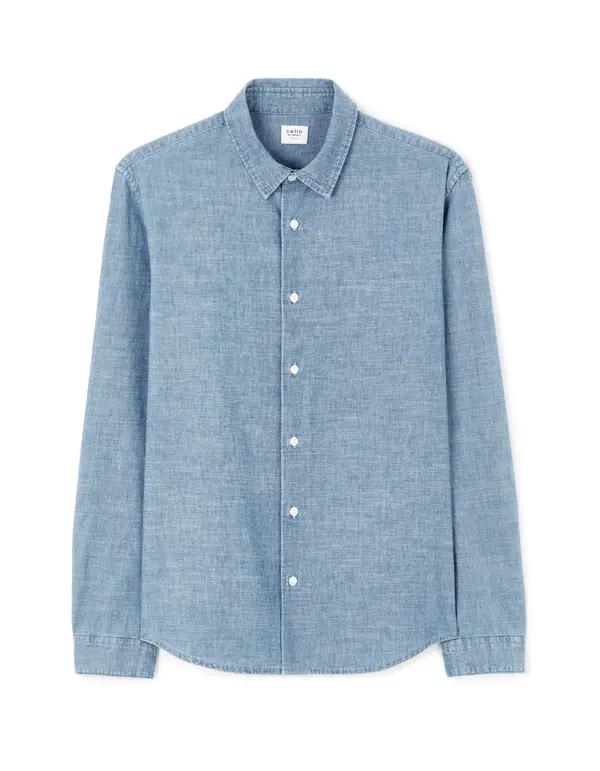 Celio Celio Shirt Lachambray - Mens
