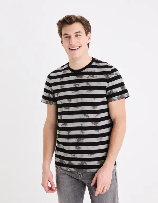 Celio Celio Striped T-Shirt Geudi - Men's