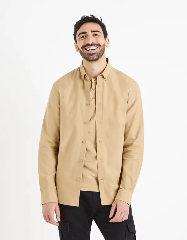 Celio Celio Waffle Shirt - Mens