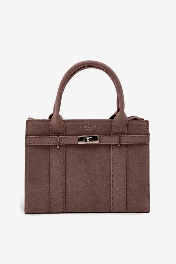 FLORA & CO Чанта Flora&amp;Co Box, бежов еко велур
