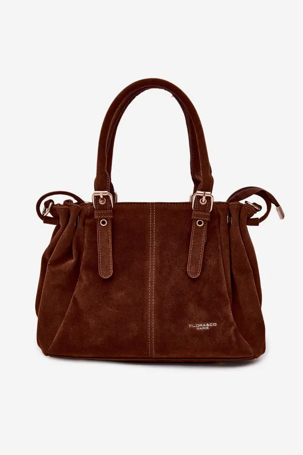 FLORA & CO Чанта Flora&amp;Co Camel Vessia от еко велур