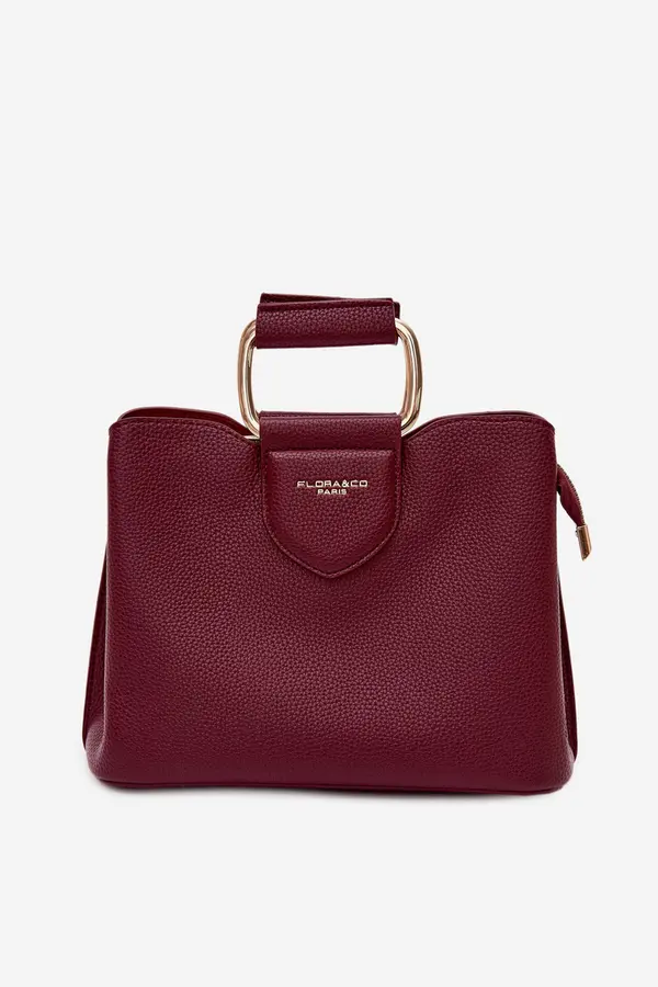 FLORA & CO Чанта от еко кожа Flora&amp;Co в бордо