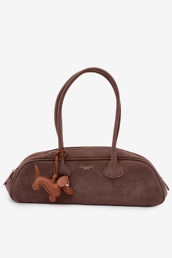 FLORA & CO Чанта от ековелур Flora&amp;Co Baguette с висулка