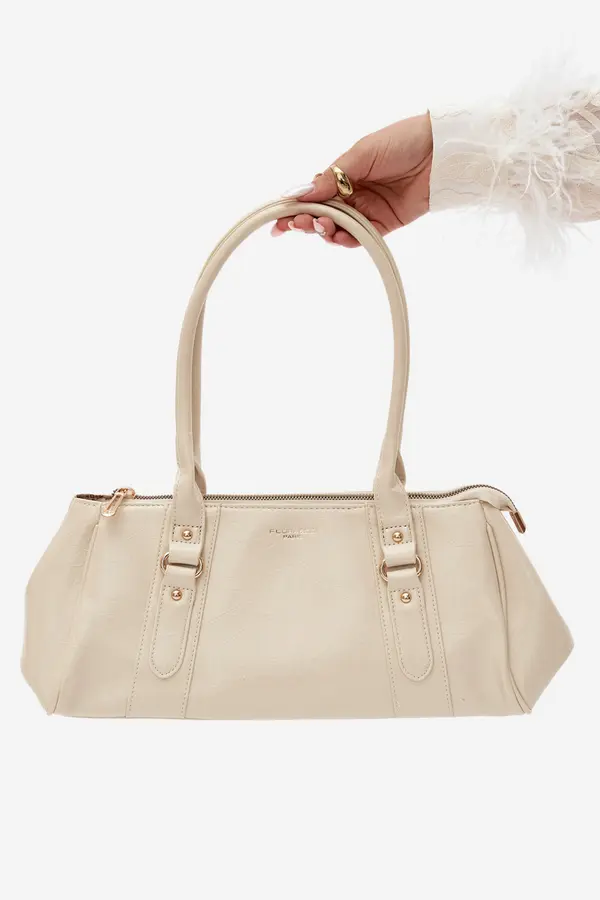 FLORA & CO Чанта от имитация на кожа Flora&amp;Co в екрю
