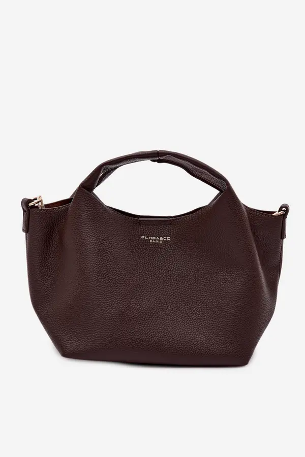 FLORA & CO Чанта от изкуствена кожа Flora&amp;Co в шоколадов цвят