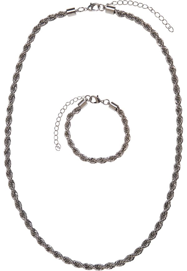 Urban Classics Accessoires Charon necklace and bracelet set - silver colors
