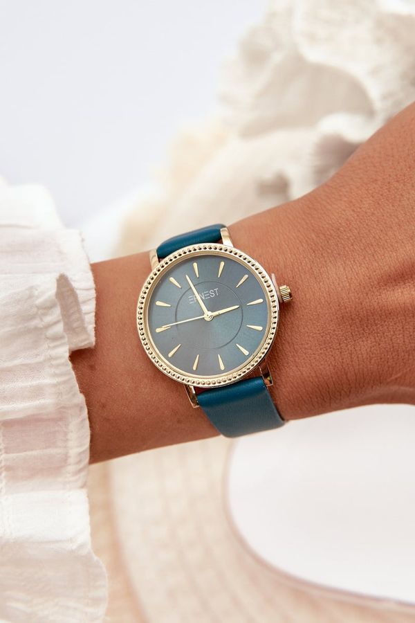 Ernest Часовник с каишка от изкуствена кожа Лилав ERNEST E62155D без никел