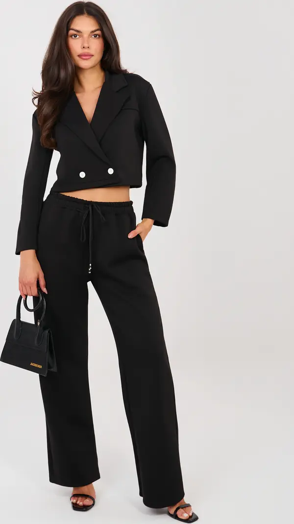 RUE PARIS Черен дамски комплект с копчета