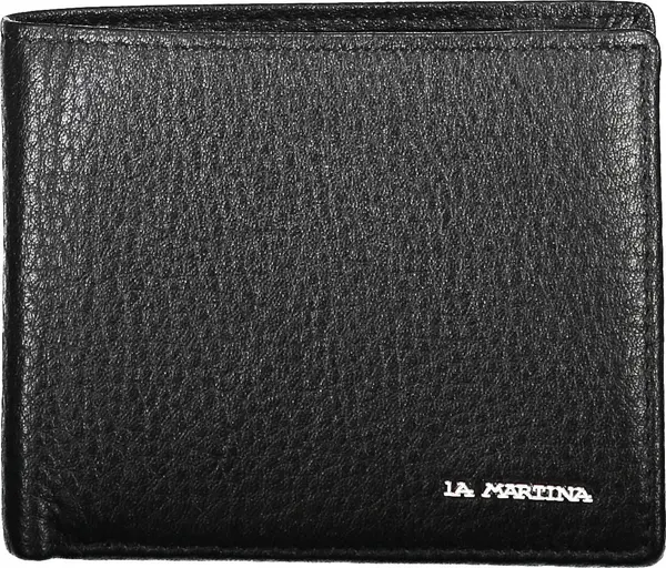 La Martina Черен мъжки портфейл La Martina