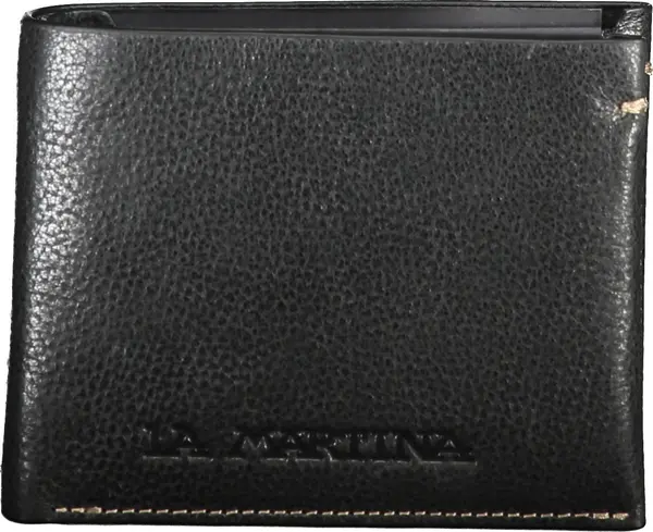 La Martina Черен мъжки портфейл LA MARTINA