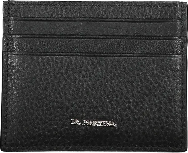 La Martina Черен мъжки портфейл LA MARTINA