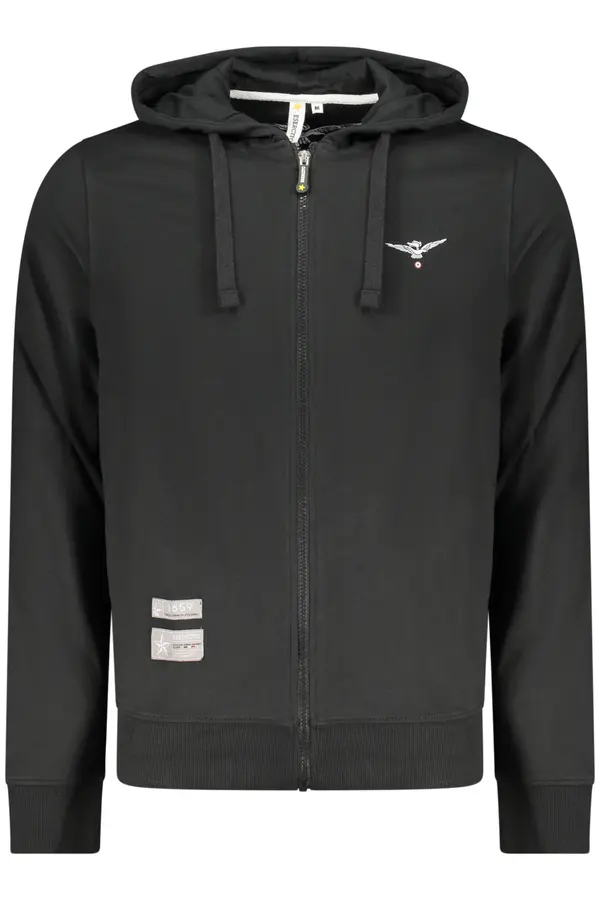 ACCADEMIA MILITARE Черен мъжки суичър с цип