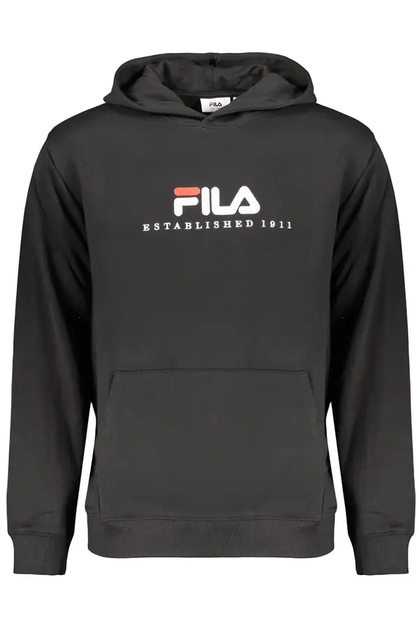 Fila Черен мъжки суитшърт без качулка