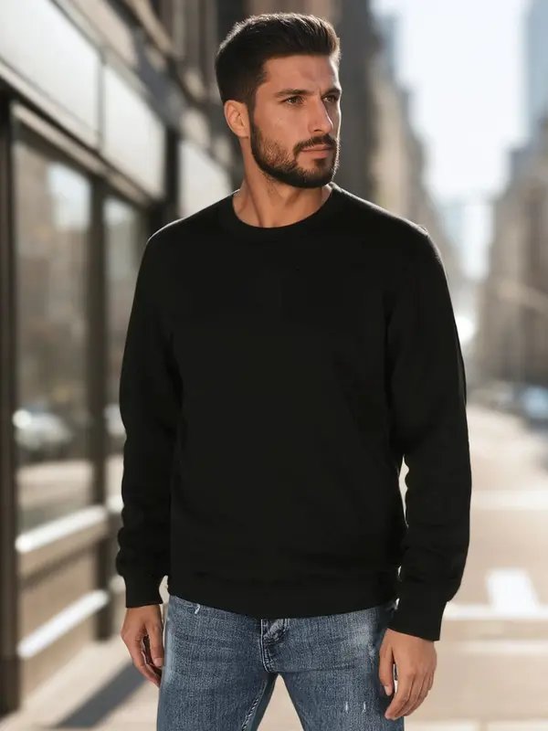 DStreet Черен мъжки суитшърт Dstreet