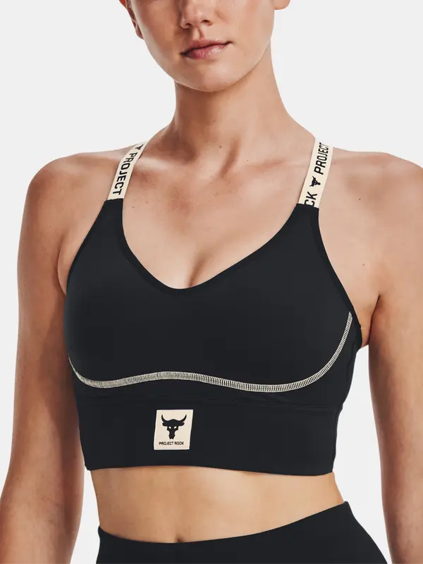 Under Armour Черен спортен сутиен Under Armour Project Rock
