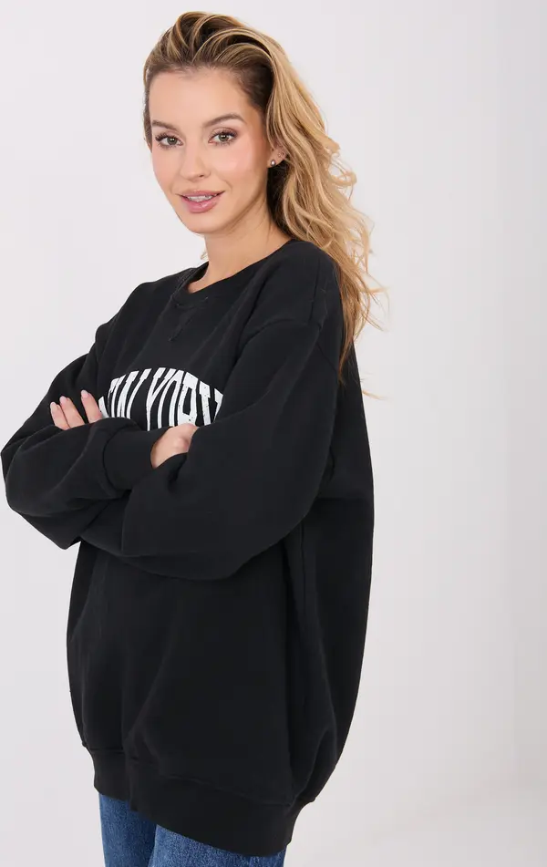 Factory Price Черен суитшърт с надпис New York