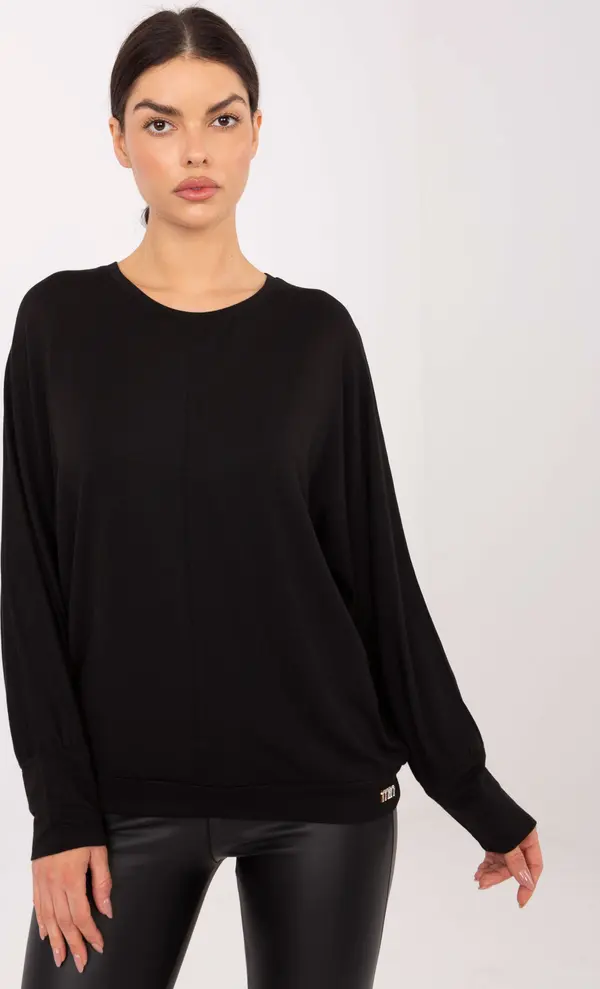 RELEVANCE Черна блуза с дълги ръкави