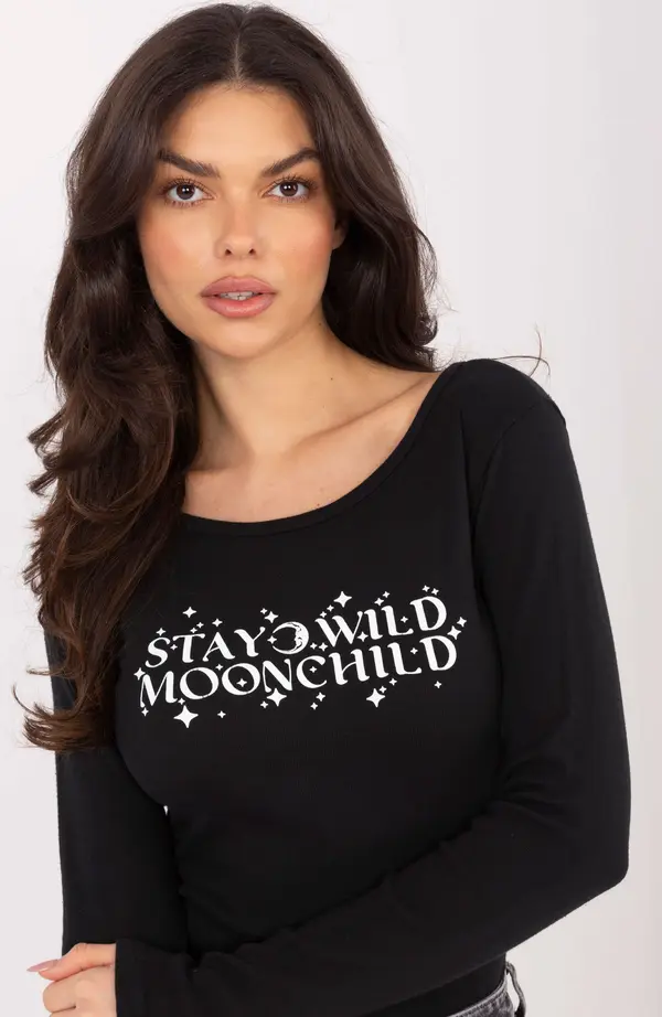 Factory Price Черна блуза с надпис