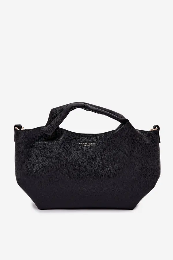 FLORA & CO Черна чанта от имитация на кожа Flora&amp;Co