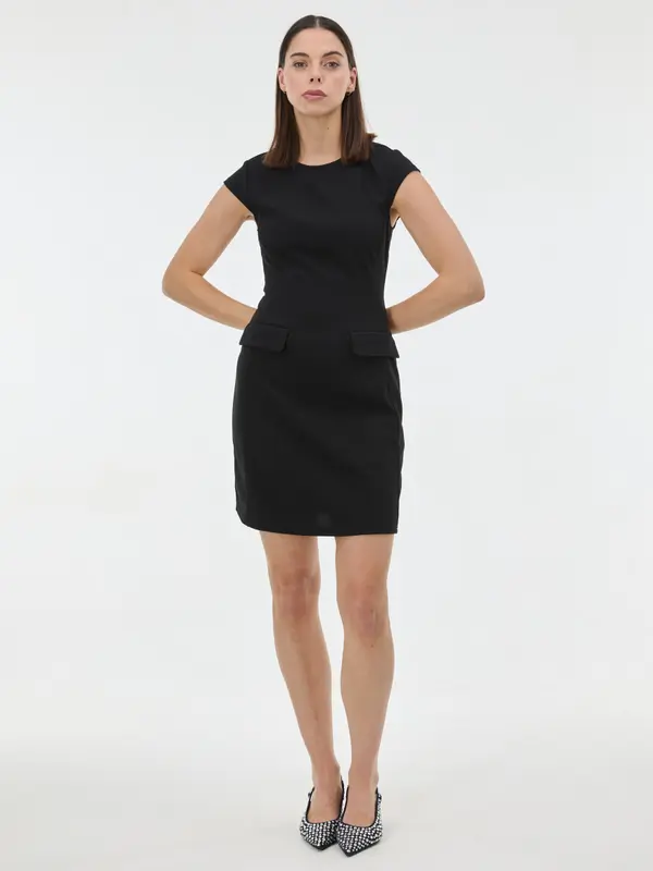 Orsay Черна дамска рокля ORSAY с дължина до коляното