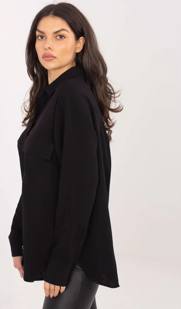 LAKERTA Черна едноцветна риза