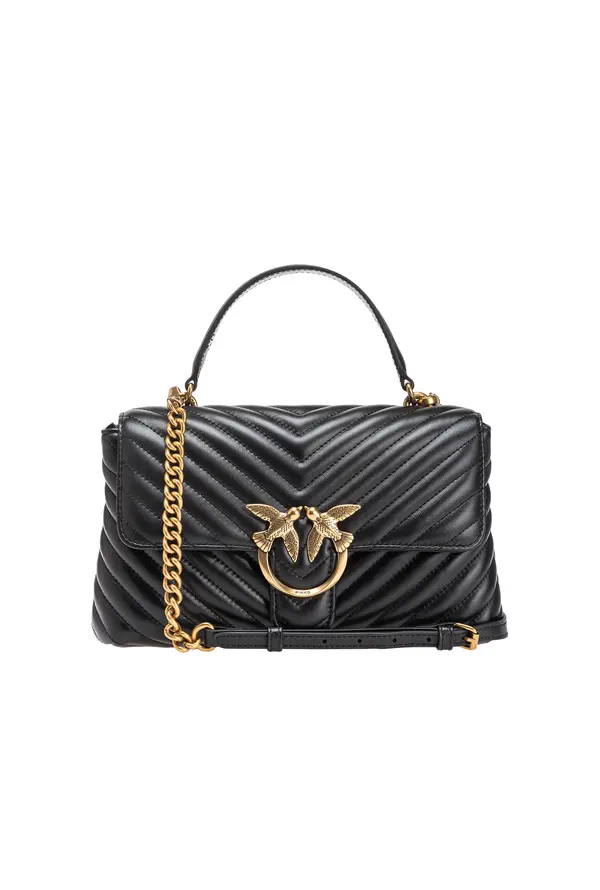 Pinko Черна кожена чанта Pinko