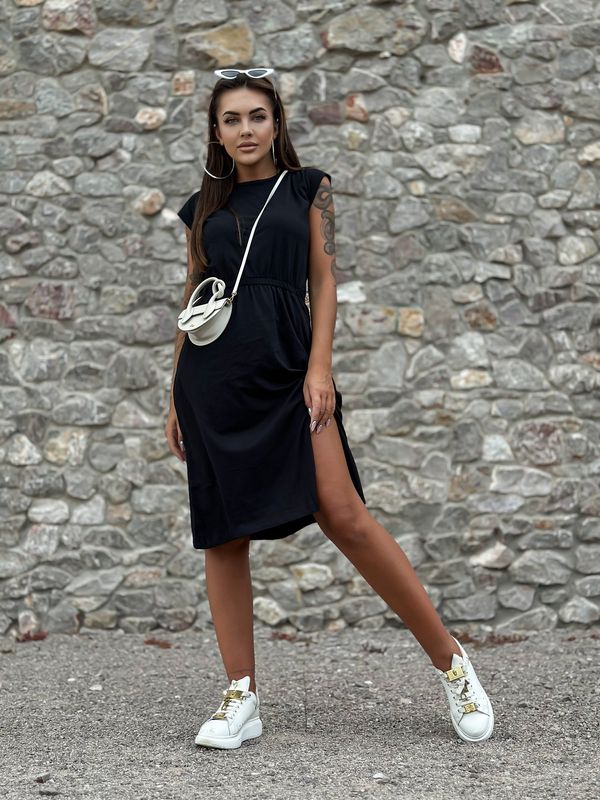 Mayflies Черна лятна рокля Midi 100% Mayflies памук