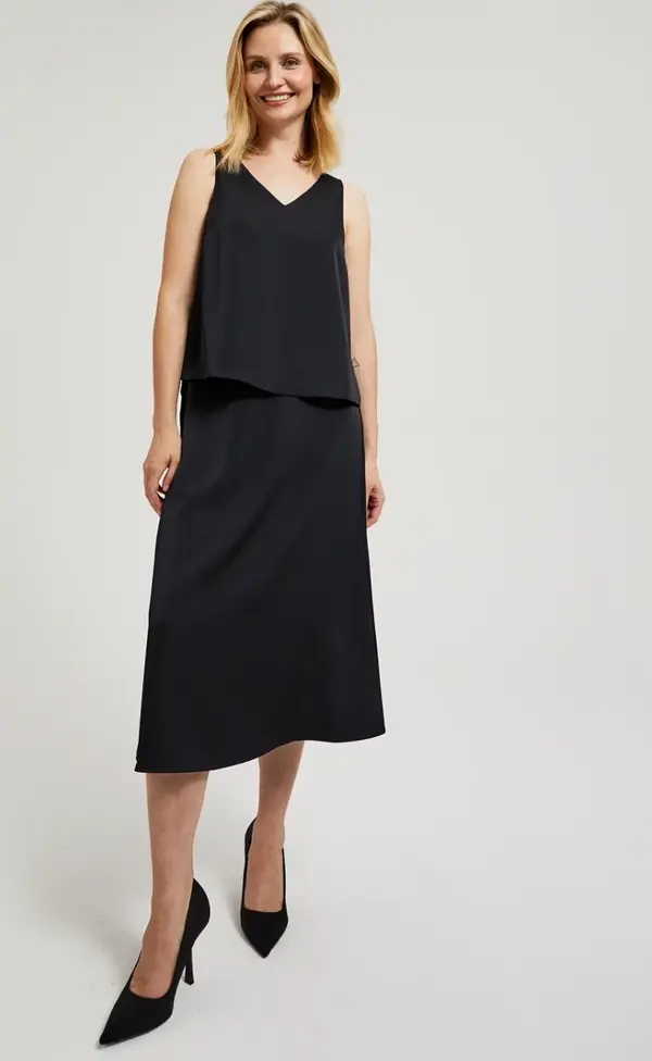 Marisse Черна миди рокля Марис