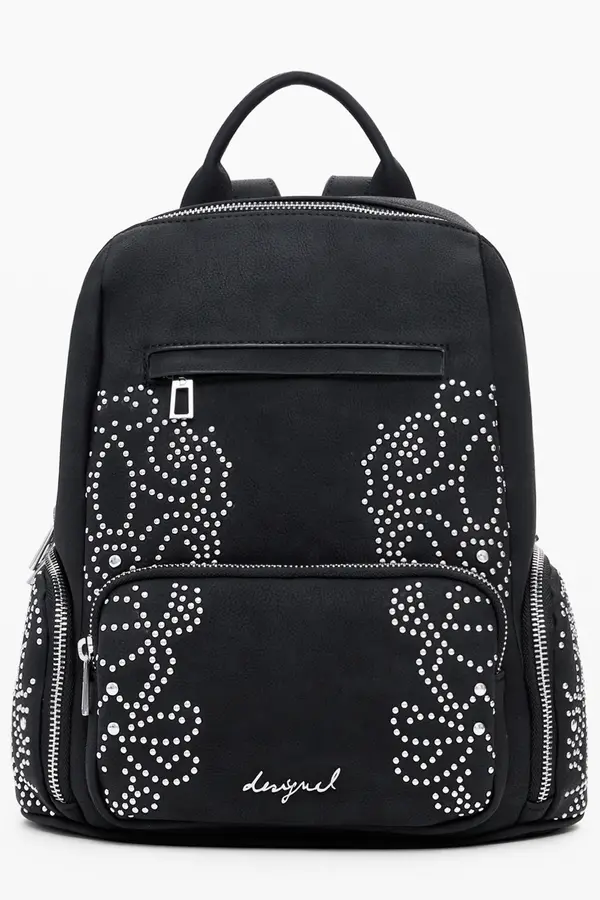 DESIGUAL Черна модна раница с декоративни детайли